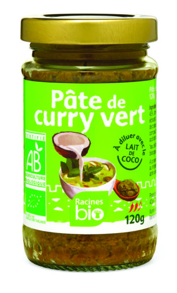 Pâte de curry vert bio 120gr