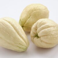 Chayote,Squash,On,White,Background