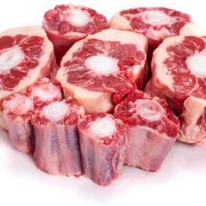 Pile,Of,Fresh,Raw,Ox,Tail,Portion,On,White,Background.