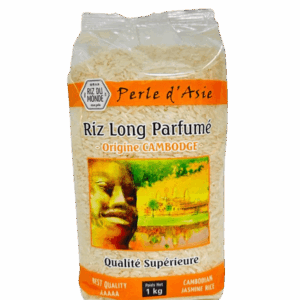 Riz long parfumé Cambodge perle d’Asie 1kg